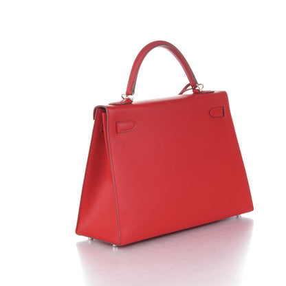 Hermes Epsom Kelly Sellier 32 Rouge Casaque 3 of 25