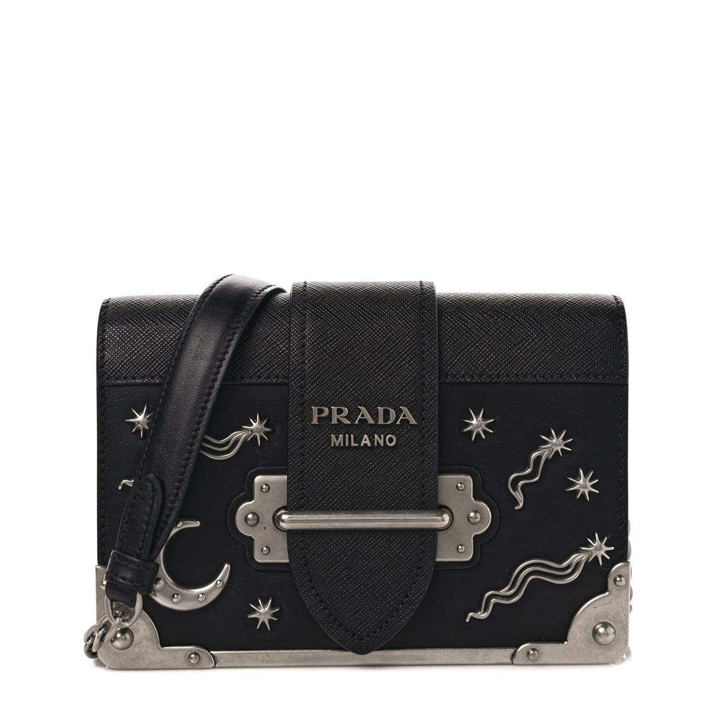 City Calf Saffiano Cahier Astrology Bag Black