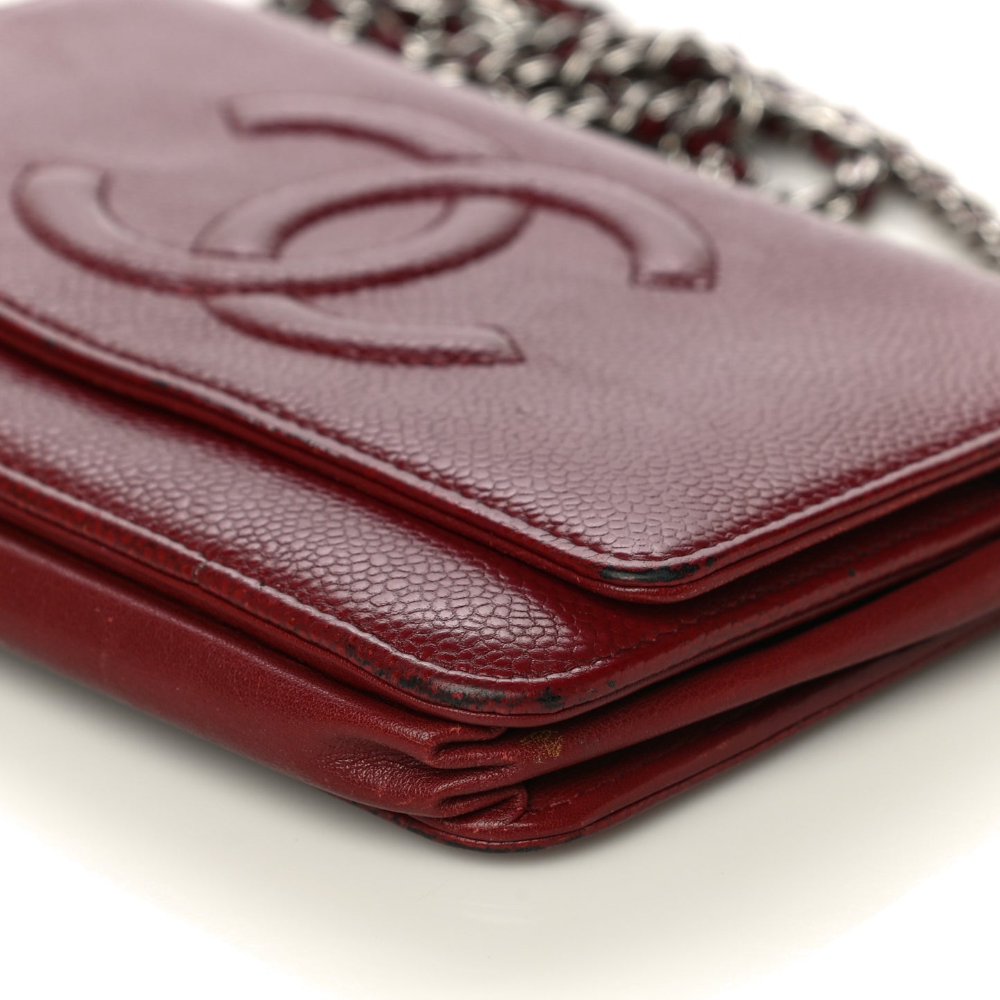 Caviar Timeless CC Wallet on Chain WOC Dark Red