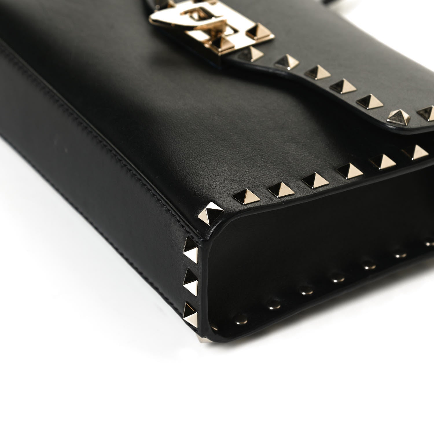 Valentino Garavani Vitello Medium Rockstud Flip Lock Crossbody Bag Black 10 of 13