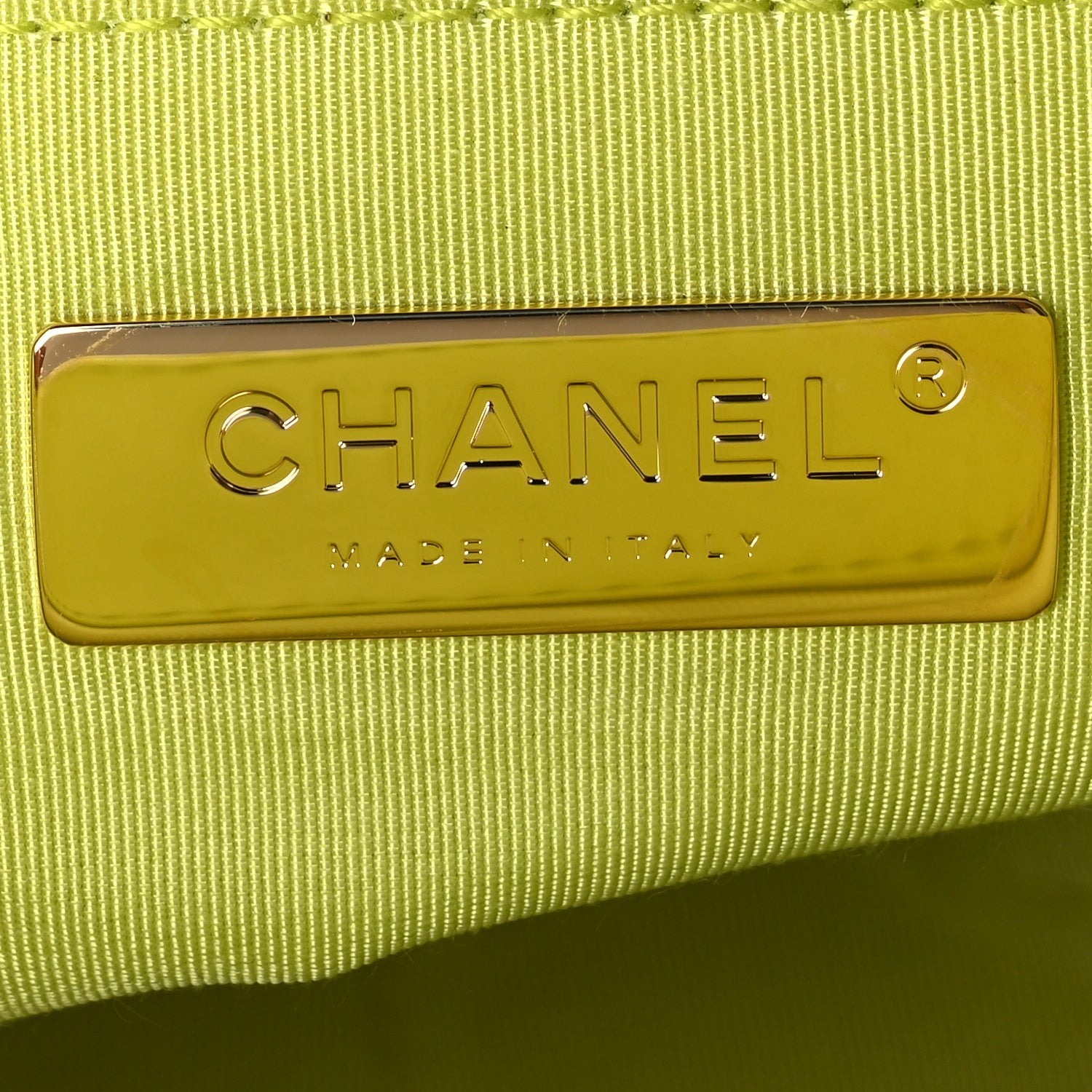 Chanel Shiny Lambskin Quilted Medium  19 Flap  Neon Yellow 5 of 10