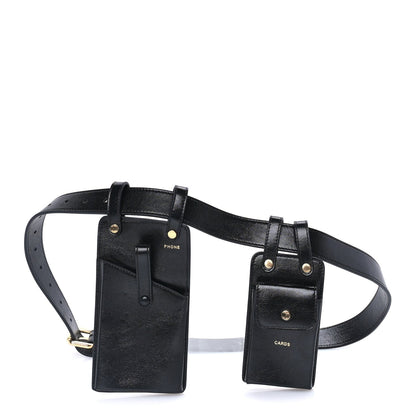 Fendi Vitello Glacier Utility Belt Pouch  Mogano 1 of 7