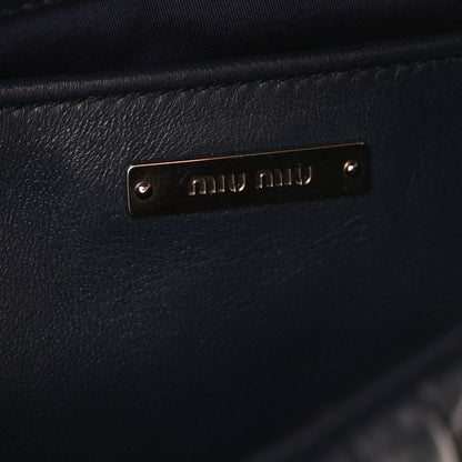 Miu Miu Nappa Matelasse Flap Bag Navy 6 of 7