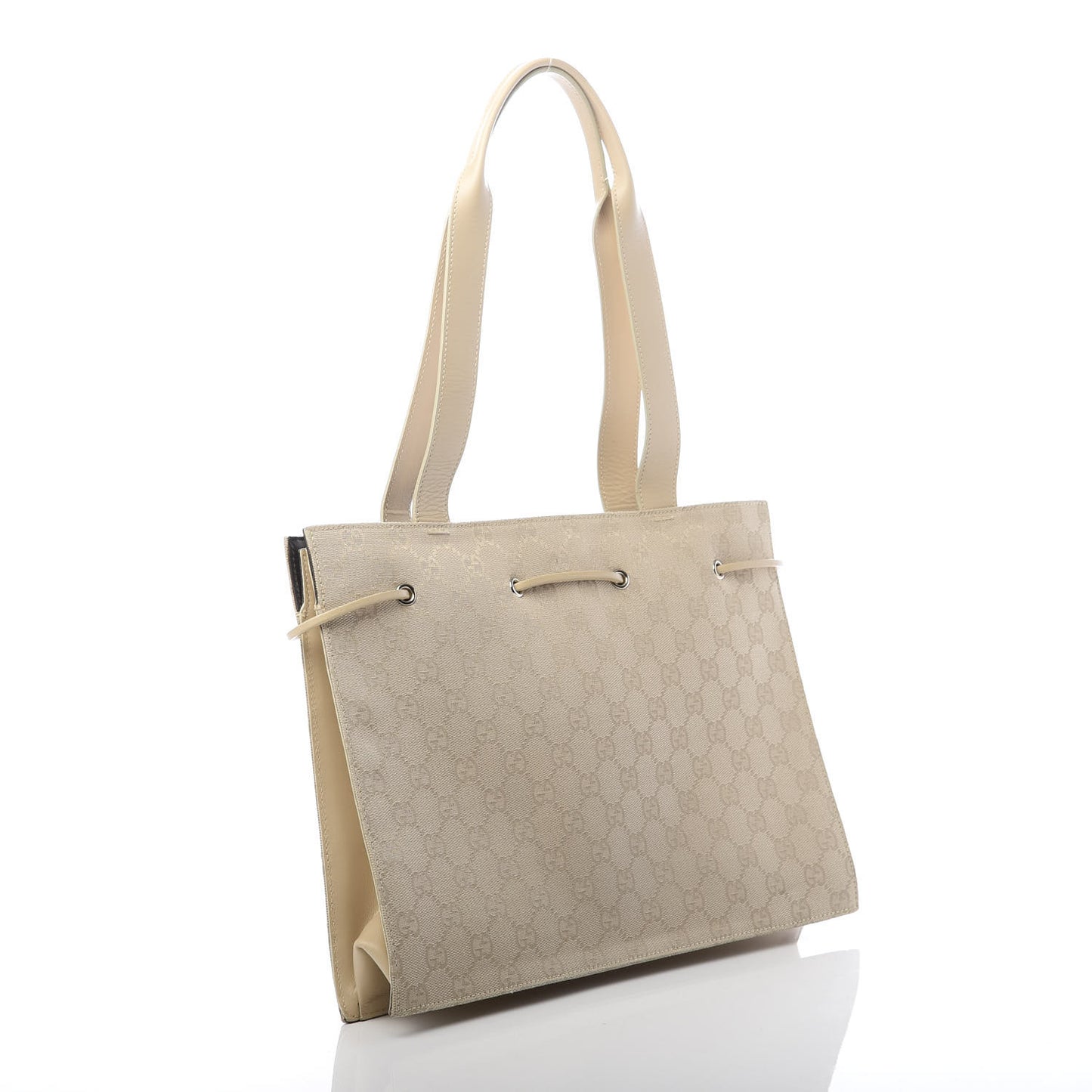 Monogram Drawstring Bag Beige