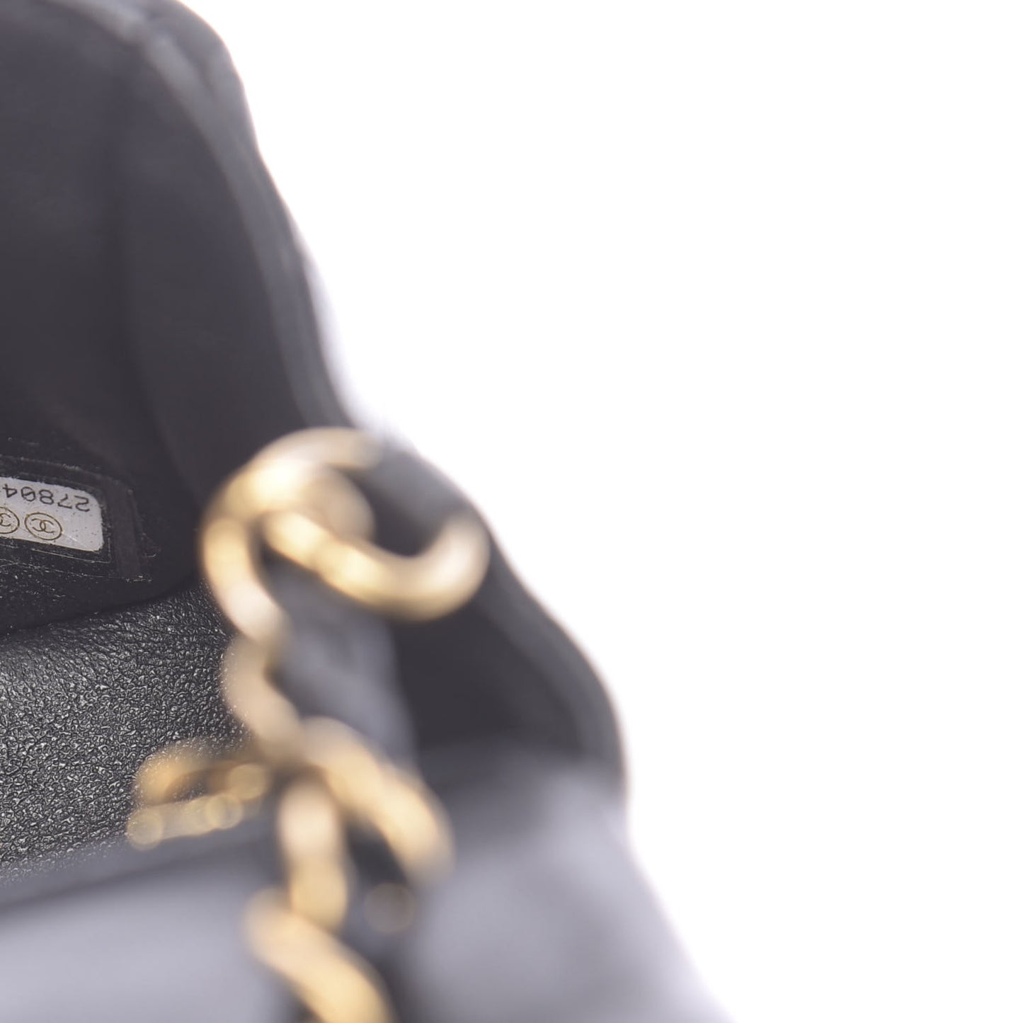 Lambskin Quilted Mini Rectangular Flap Black