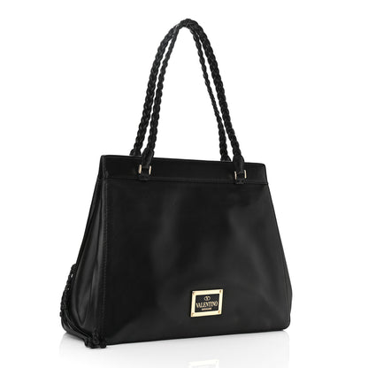Valentino Garavani Vitello Lace Demetra Satchel Black 3 of 11