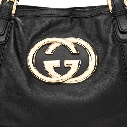 Gucci Calfskin Medium Britt Tote Black 8 of 13