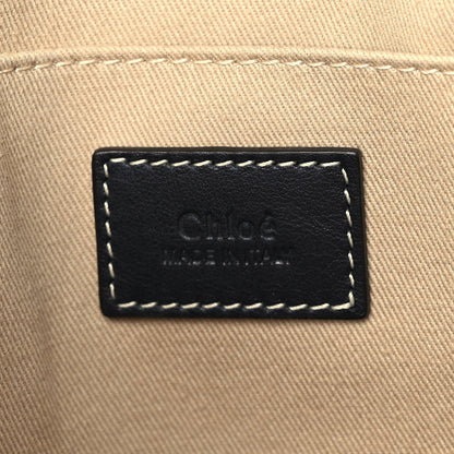 Chloe Cotton Calfskin Medium Woody Ribbon Tote White Brown 5 of 8