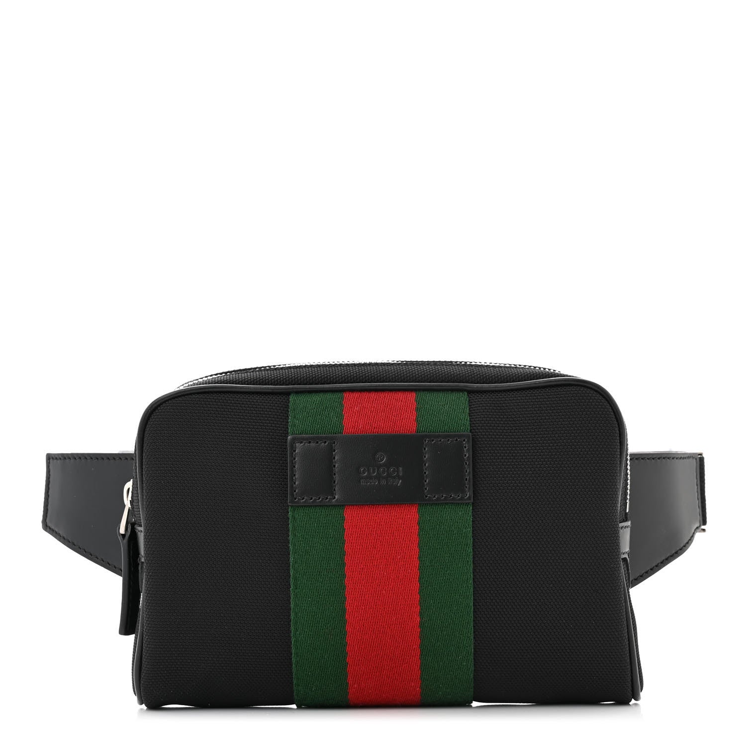 Gucci Canvas Web Slim Belt Bag Black 1 of 10