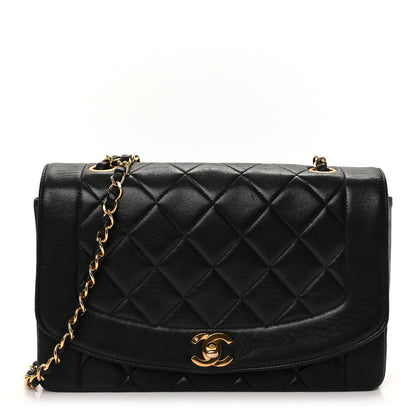 Chanel Lambskin Quilted Medium Single Flap Black 1 of 8