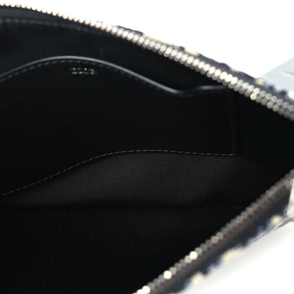 Christian Dior Oblique Pouch Wristlet Blue Blue 6 of 7