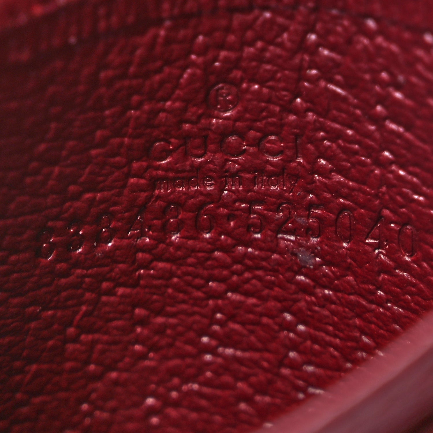 Gucci GG Supreme Monogram Textured Dollar Calfskin Ophidia Card Holder Beige Burgundy 5 of 6