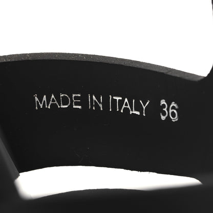 Prada Foam Rubber Triangle Logo Monolith 55mm Cage Sandals 36 Black 7 of 7