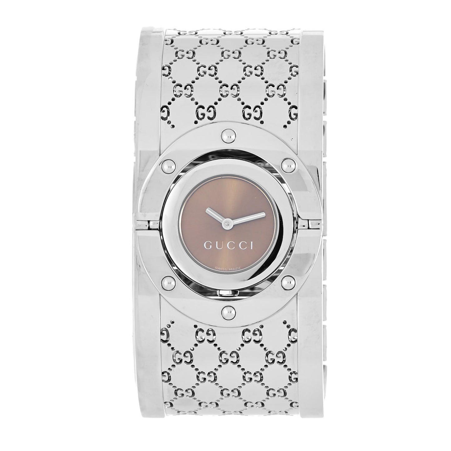 Stainless Steel 33mm Twirl Quartz Watch Brown