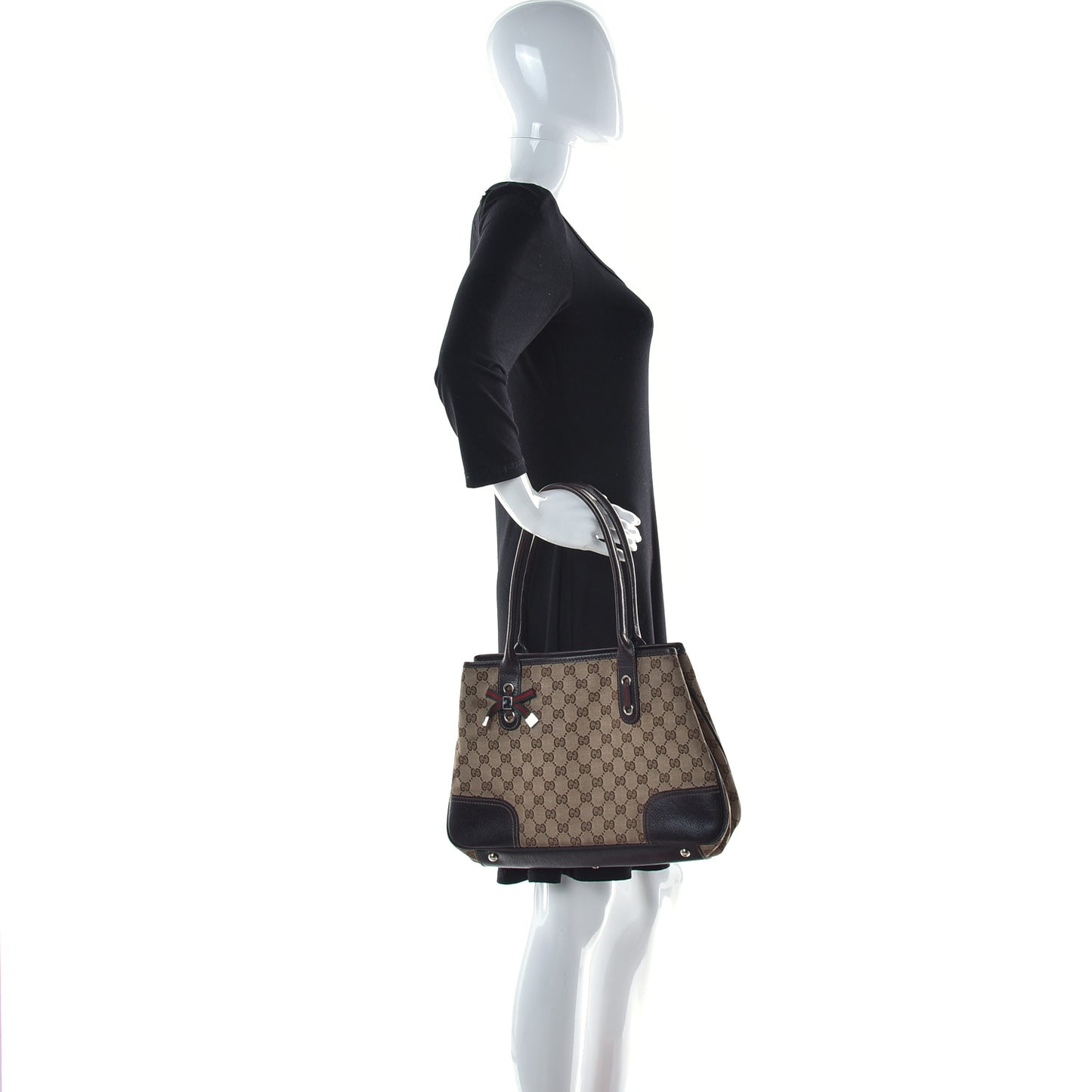 Monogram Medium Princy Tote Dark Brown