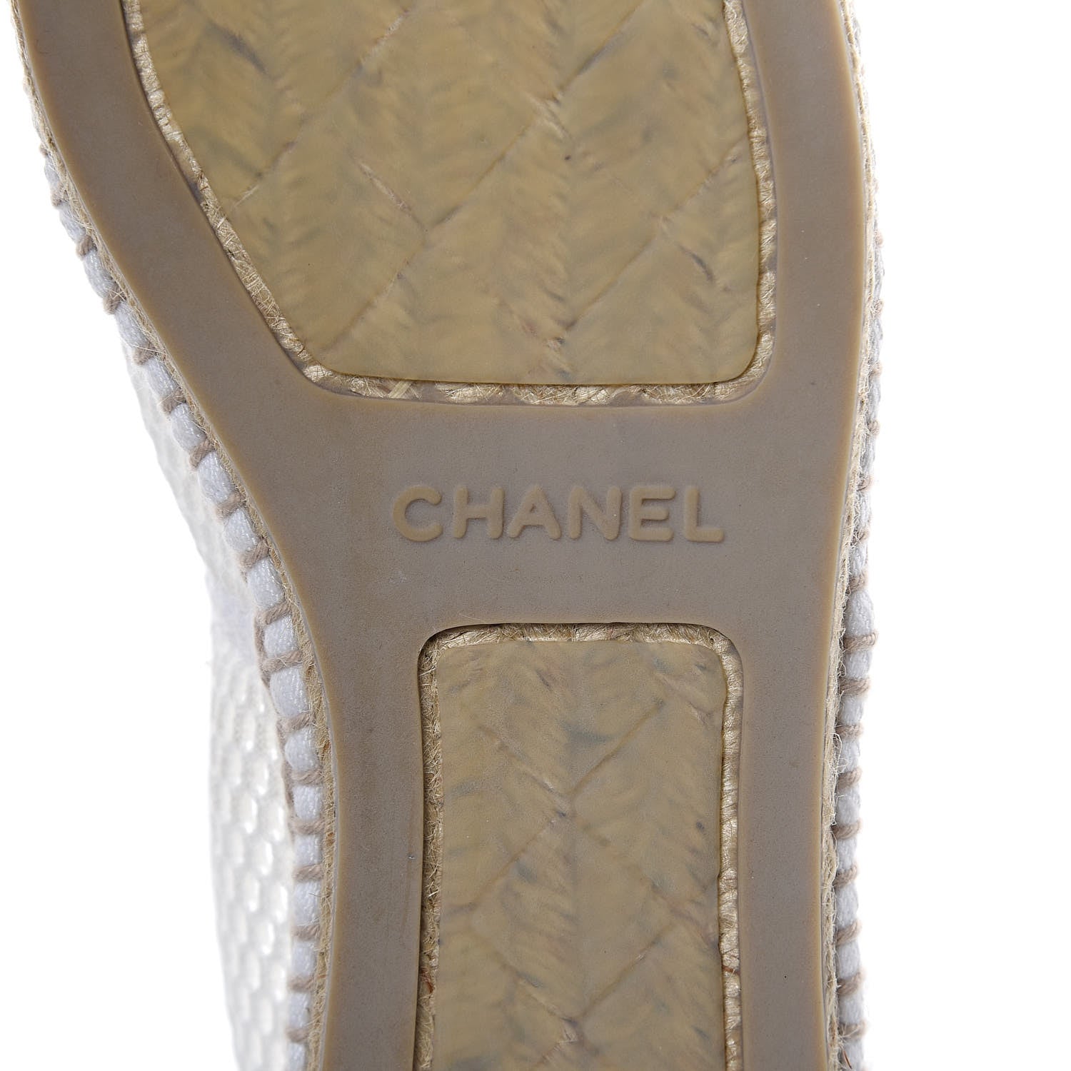 Chanel Mesh Lambskin Espadrilles 41 White Black 6 of 11