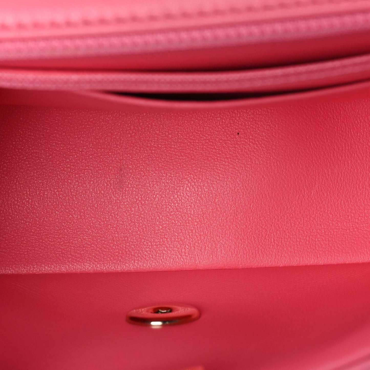 Lambskin Quilted Mini Rectangular Flap Pink