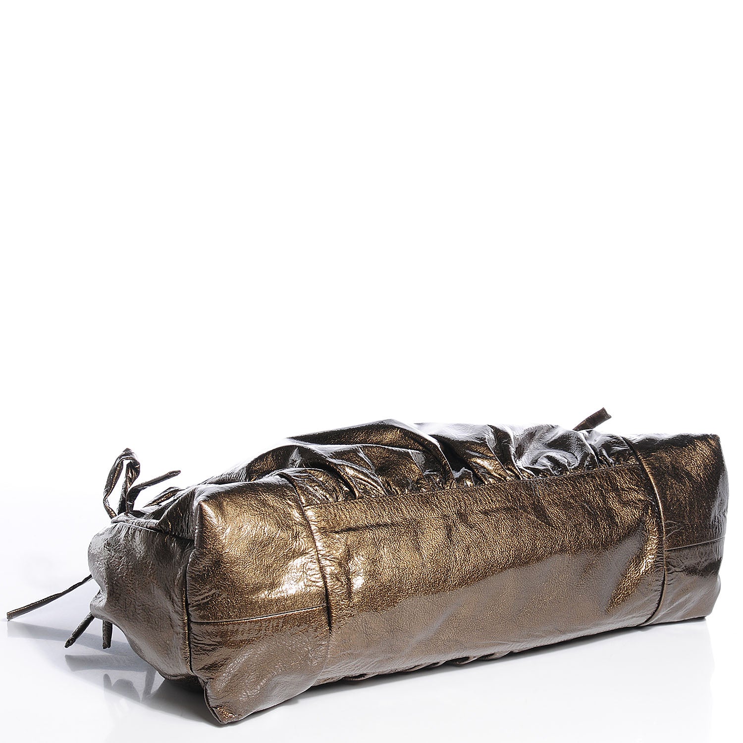 Gucci Patent Leather Medium Hysteria Top Handle Bag Gold 4 of 9