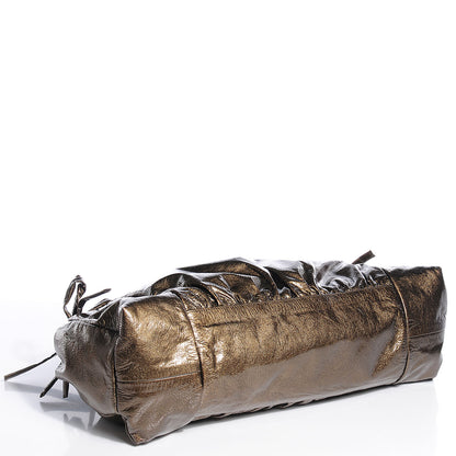 Gucci Patent Leather Medium Hysteria Top Handle Bag Gold 4 of 9