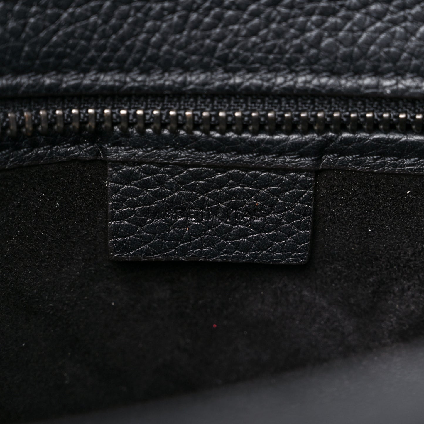 Drummed Calfskin Nano Luggage Black