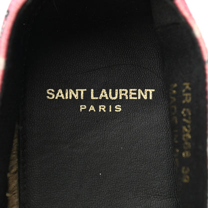 Saint Laurent Canvas Radio Print Espadrilles 39 Pink Black 7 of 9