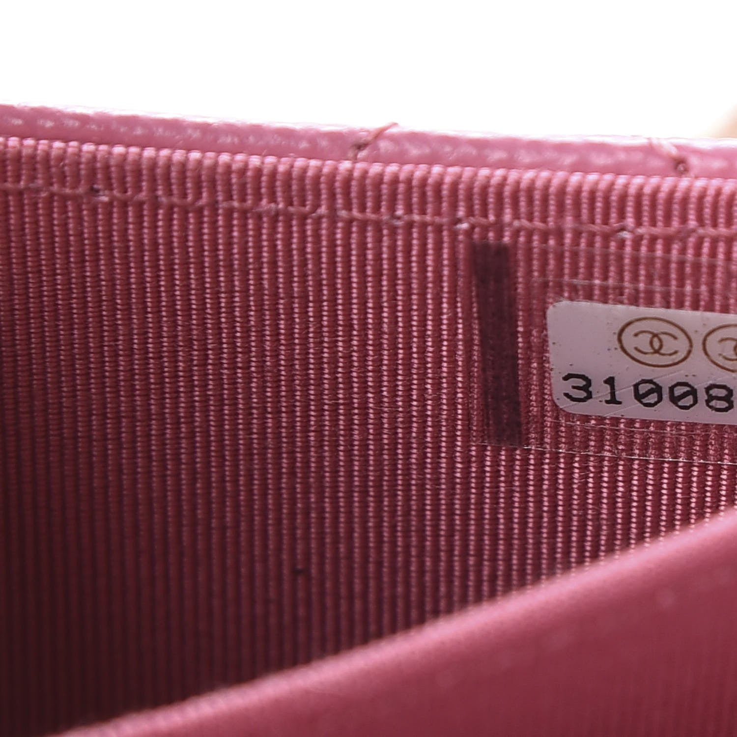 Chanel Caviar Quilted Flap Card Holder On Chain Pink 9 of 11