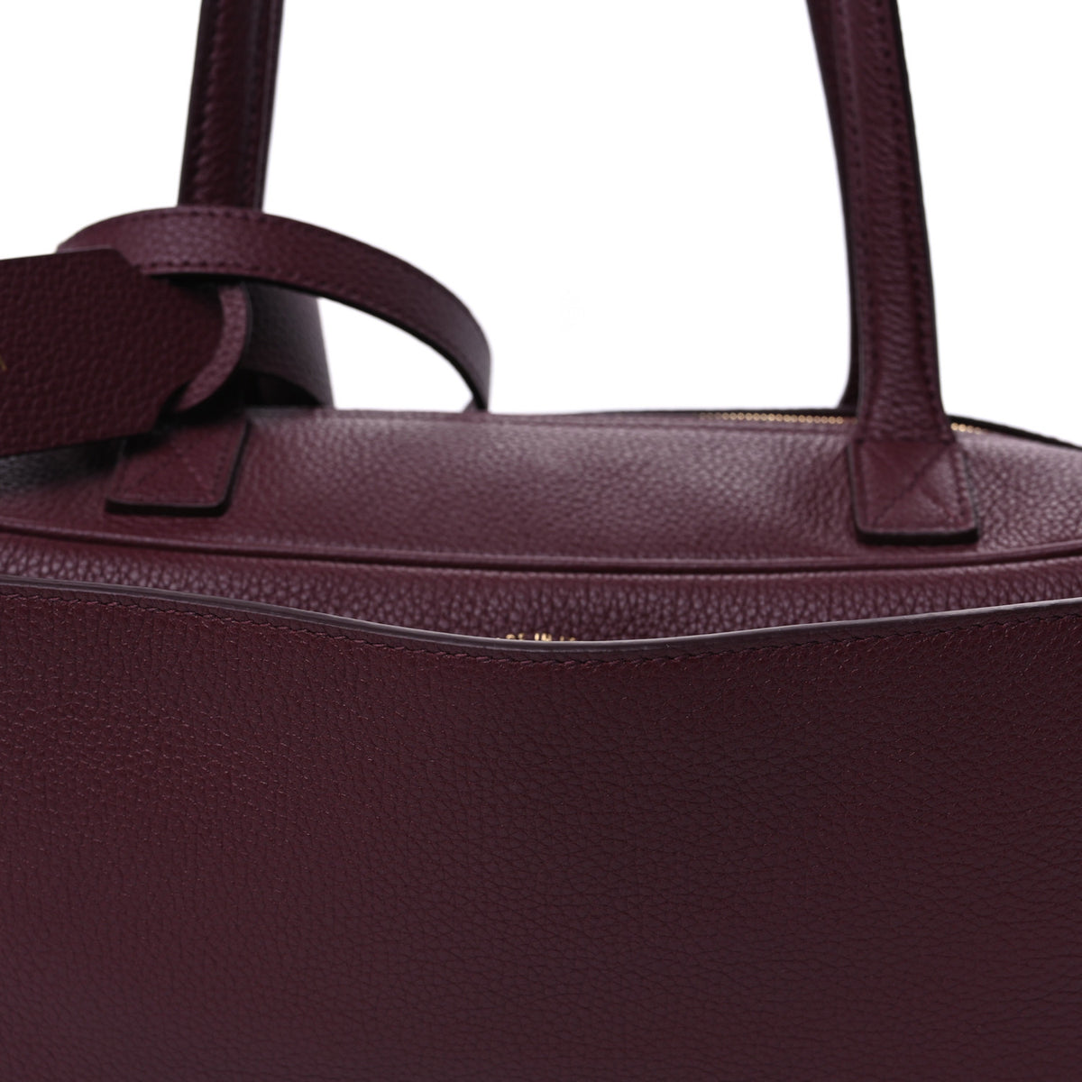 Balenciaga Grained Calfskin Small Carrie Bowling Bag Burgundy 6 of 8