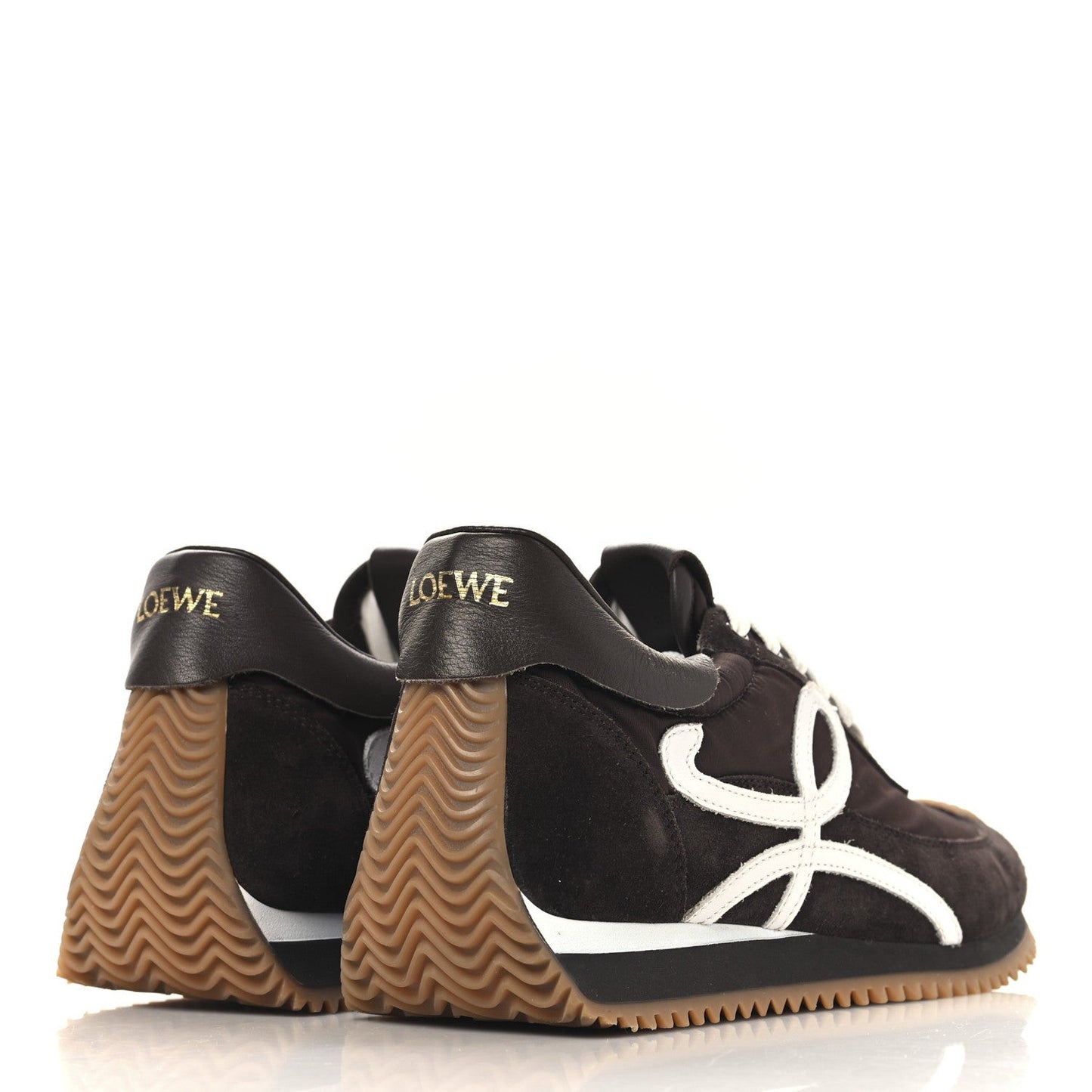Nylon Suede Flow Runners Sneakers 37 Shitake
