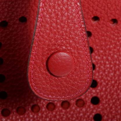 Hermes Taurillon Clemence Evelyne III GM Rouge Casaque 15 of 15