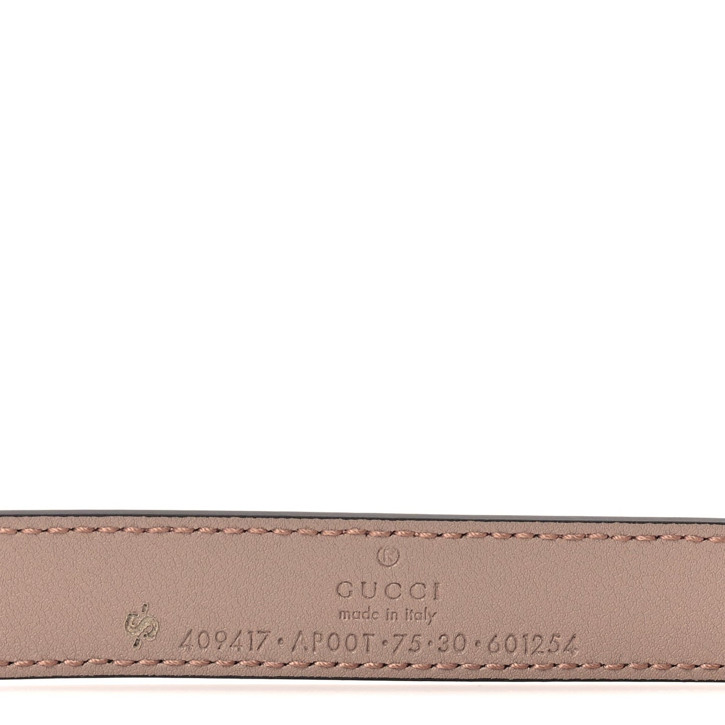 Calfskin Double G 20mm Belt 75 30  Porcelain Rose