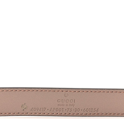 Gucci Calfskin Double G 20mm Belt 75 30  Porcelain Rose 5 of 5