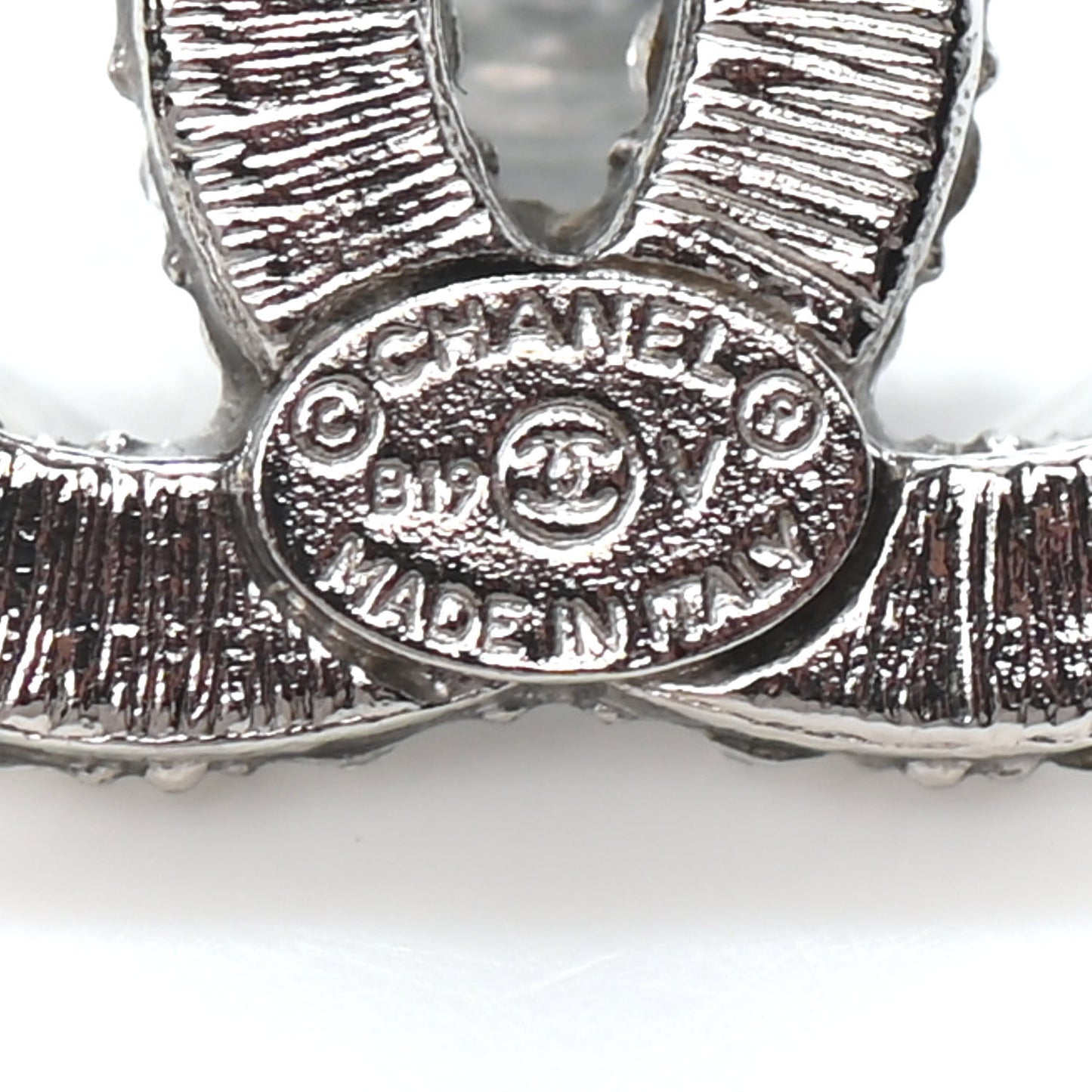 Crystal Mini CC Earrings Silver