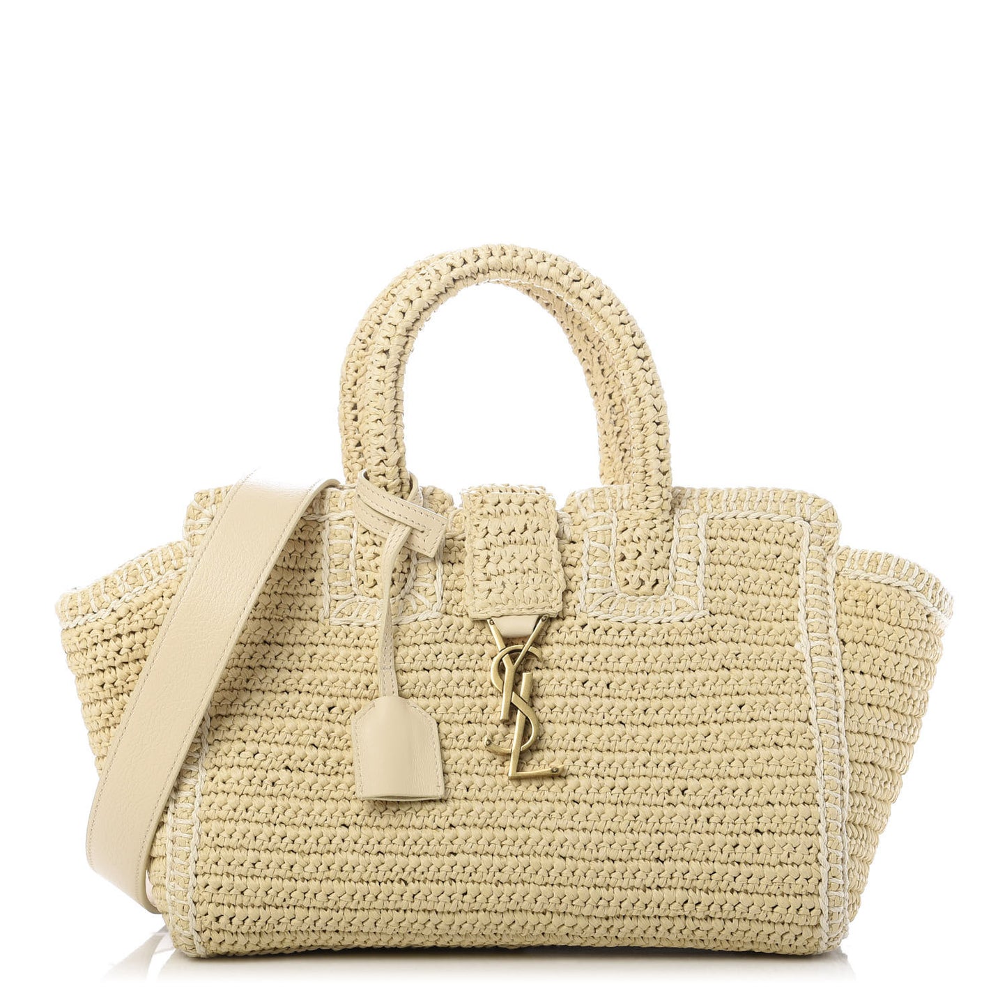 Raffia Baby Monogram Downtown Cabas Naturale