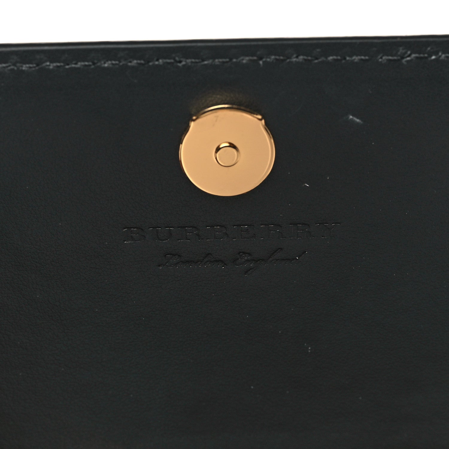 Burberry Grained Calfskin House Check Tartan Mix Hampshire Wallet On Chain Black 6 of 9