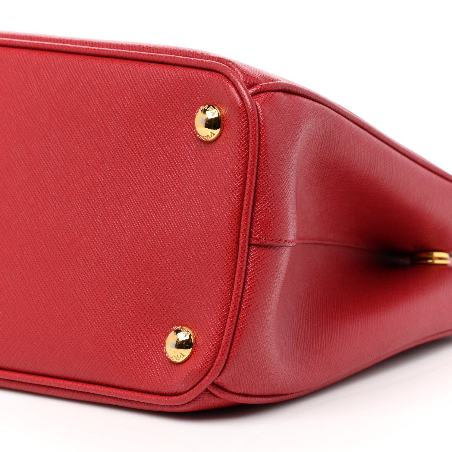 Prada Saffiano Small Galleria Double Zip Tote Fuoco 9 of 10