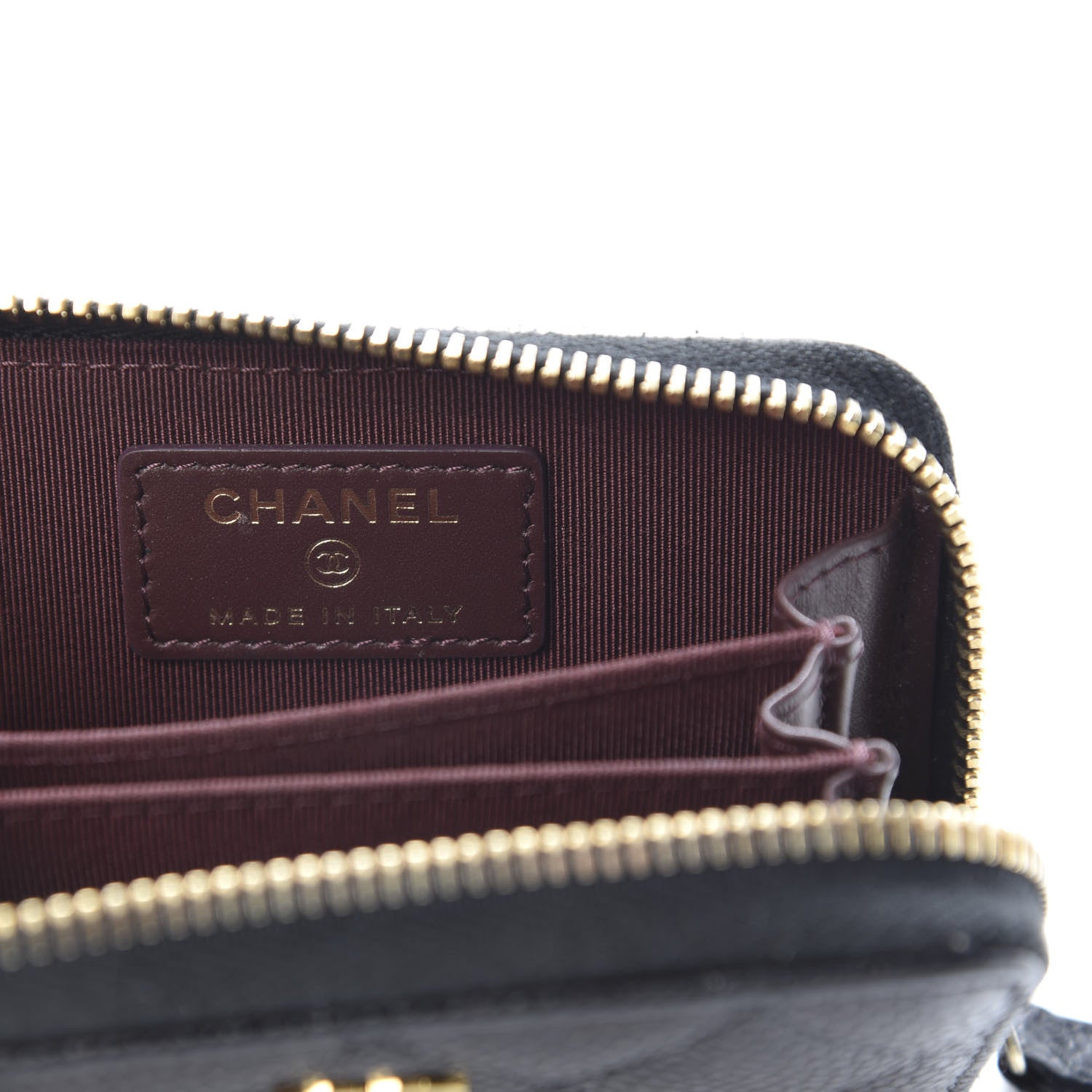 Chanel Caviar Quilted Zip Coin Purse Black 6 of 10