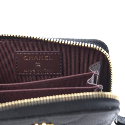 Chanel Caviar Quilted Zip Coin Purse Black 6 of 10