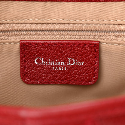 Christian Dior Shiny Goatskin Saddle Bag Red 6 of 10