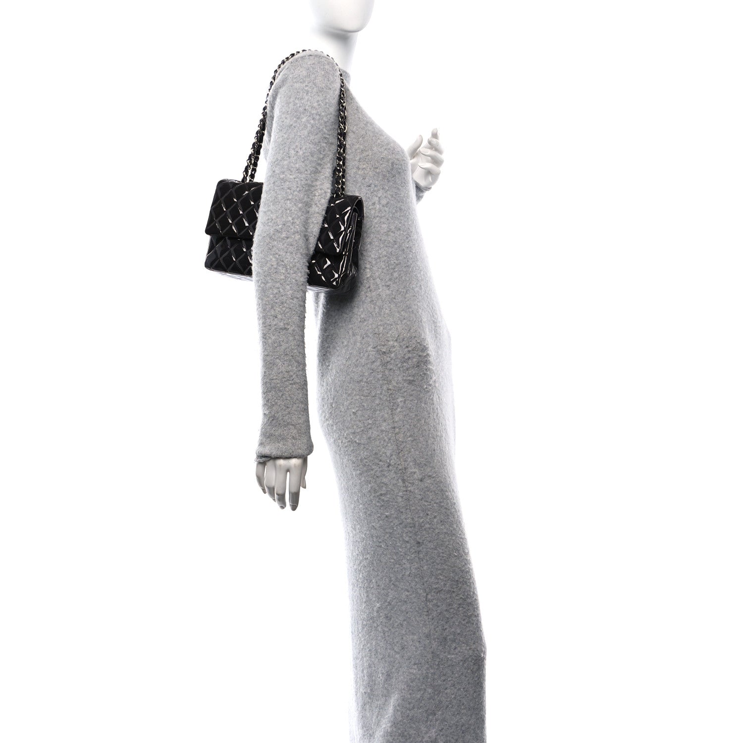 Chanel Patent Quilted Medium Double Flap Purple 2 of 11