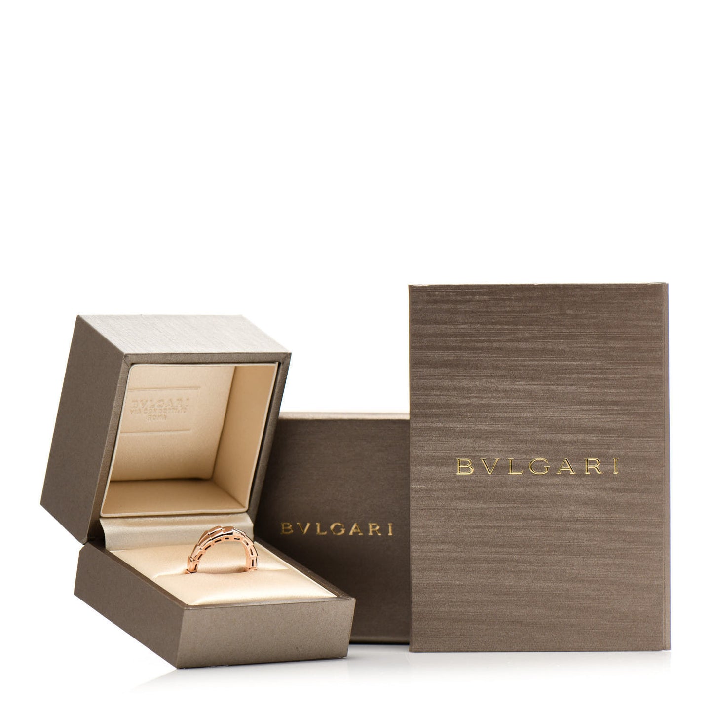 18K Rose Gold Serpenti Viper Ring L