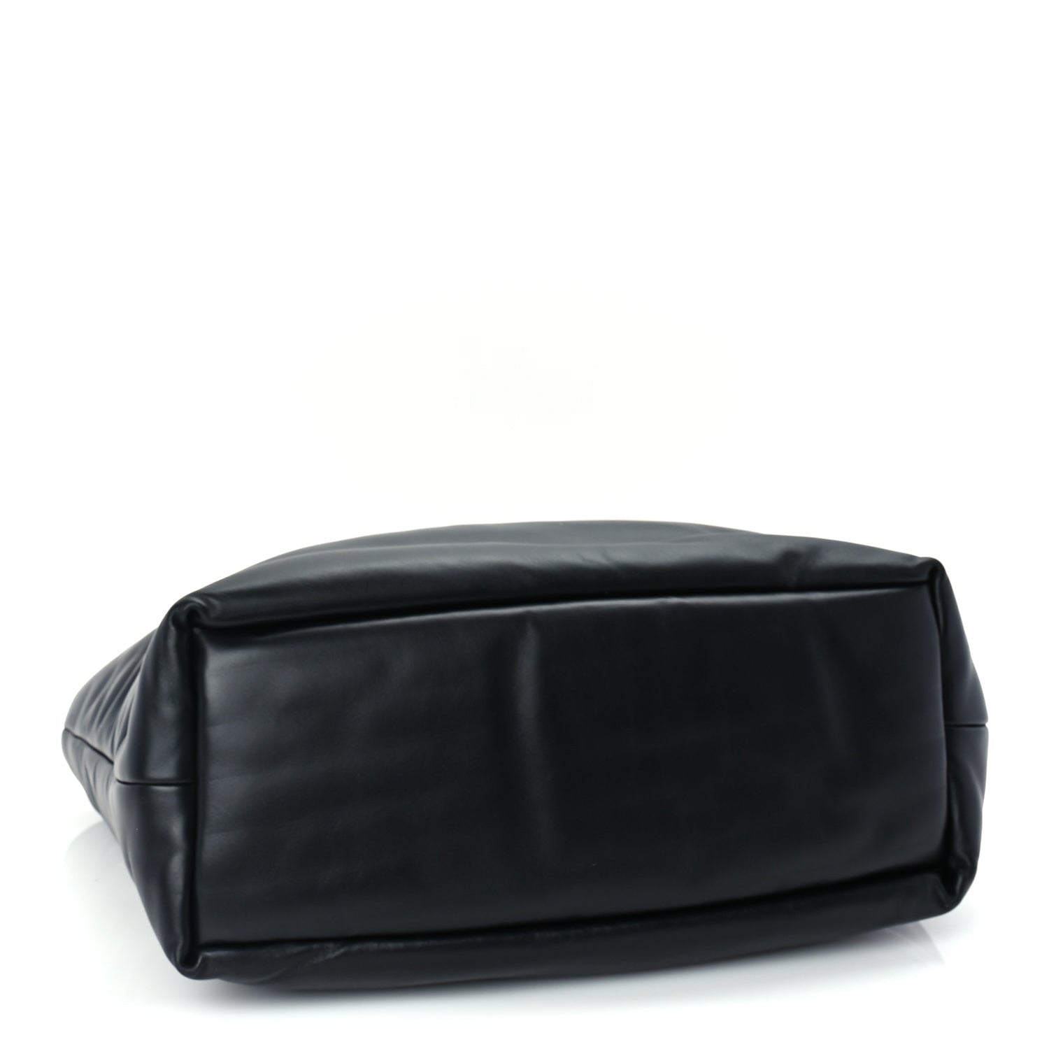 Saint Laurent Lambskin Wide Puffer Tote  Black 3 of 8