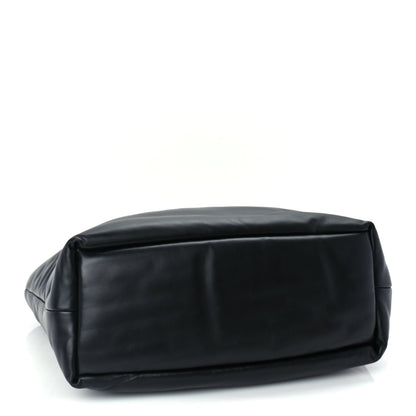 Saint Laurent Lambskin Wide Puffer Tote  Black 3 of 8