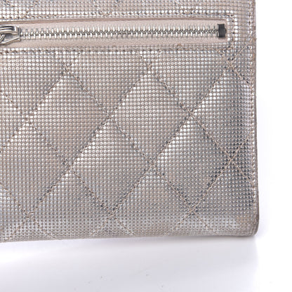 Chanel Metallic Calfskin Pixel Effect Quilted Compact Flap Wallet Gold 16 of 16