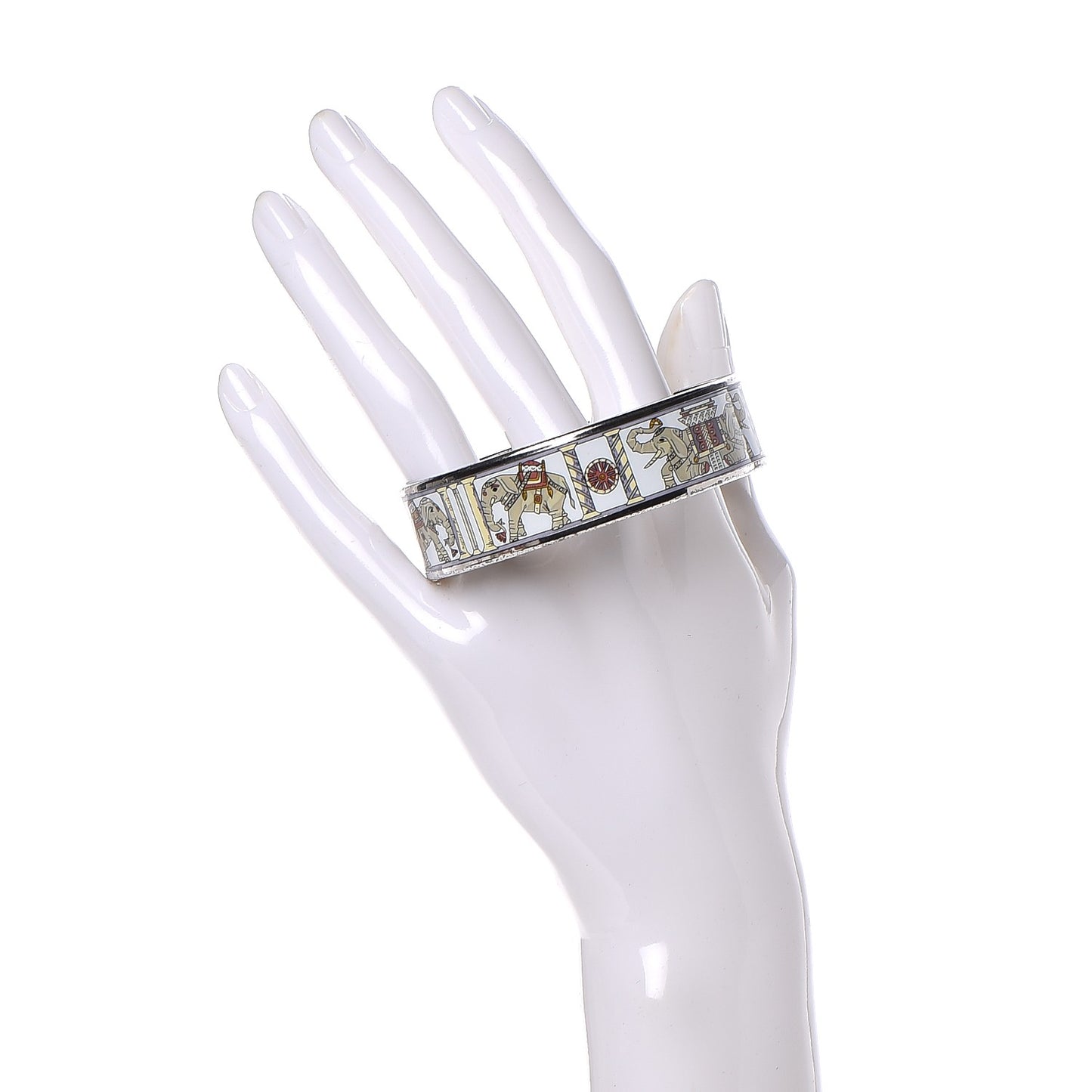 Enamel Printed Elephant Torana Wide Bracelet 65