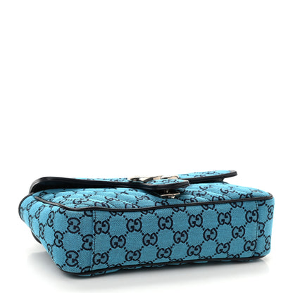 Gucci Monogram Multicolor Matelasse Diagonal Small GG Marmont Shoulder Bag Light Blue 4 of 8