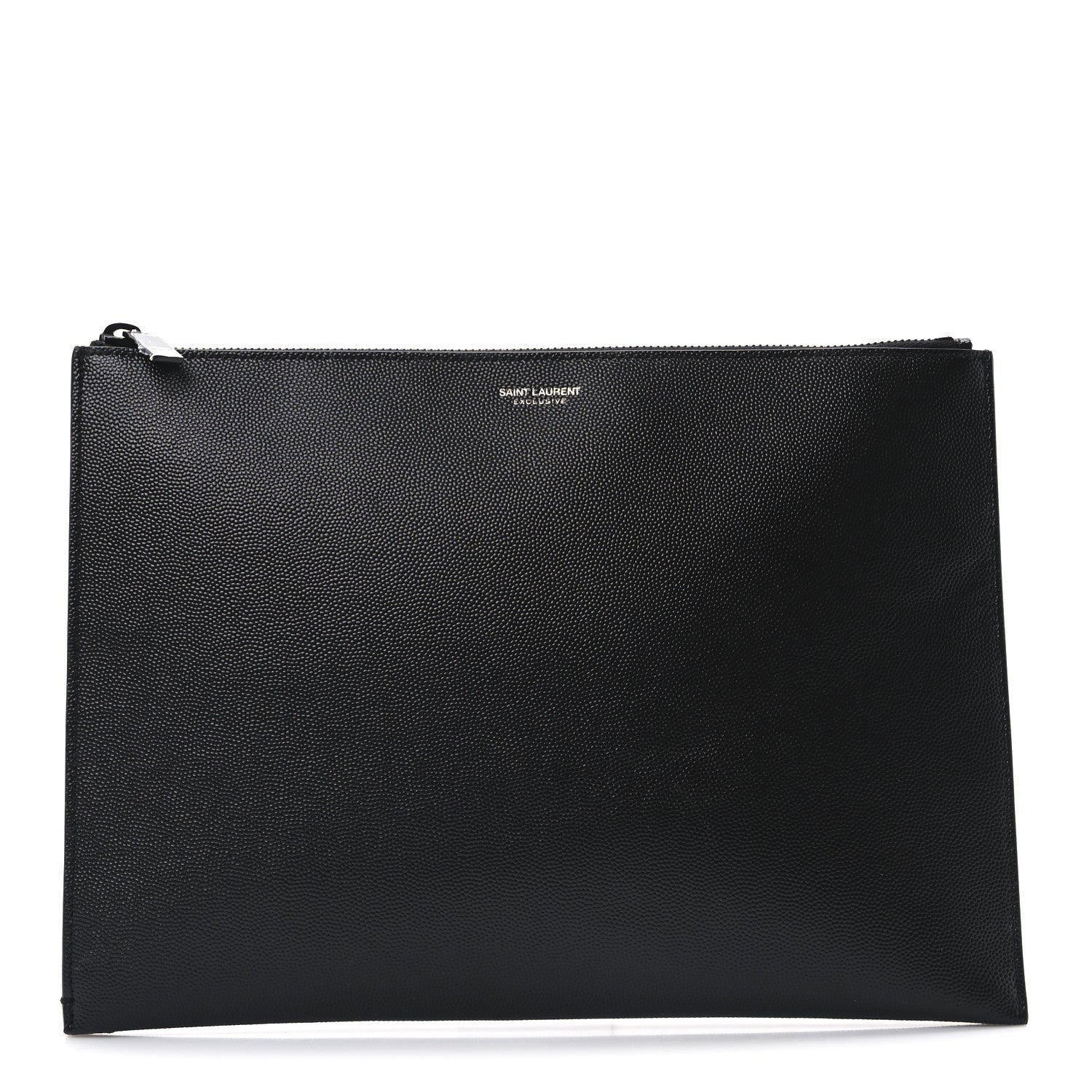 Saint Laurent Grain De Poudre Zipped Tablet Holder Black 1 of 7