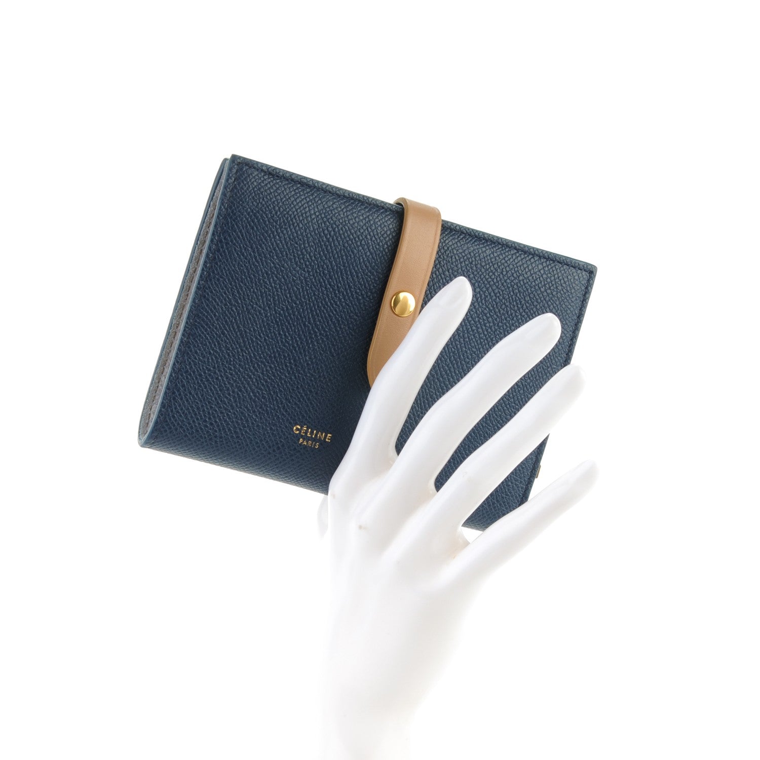 Celine Calfskin Medium Multifunction Strap Wallet Deep Sea 2 of 8