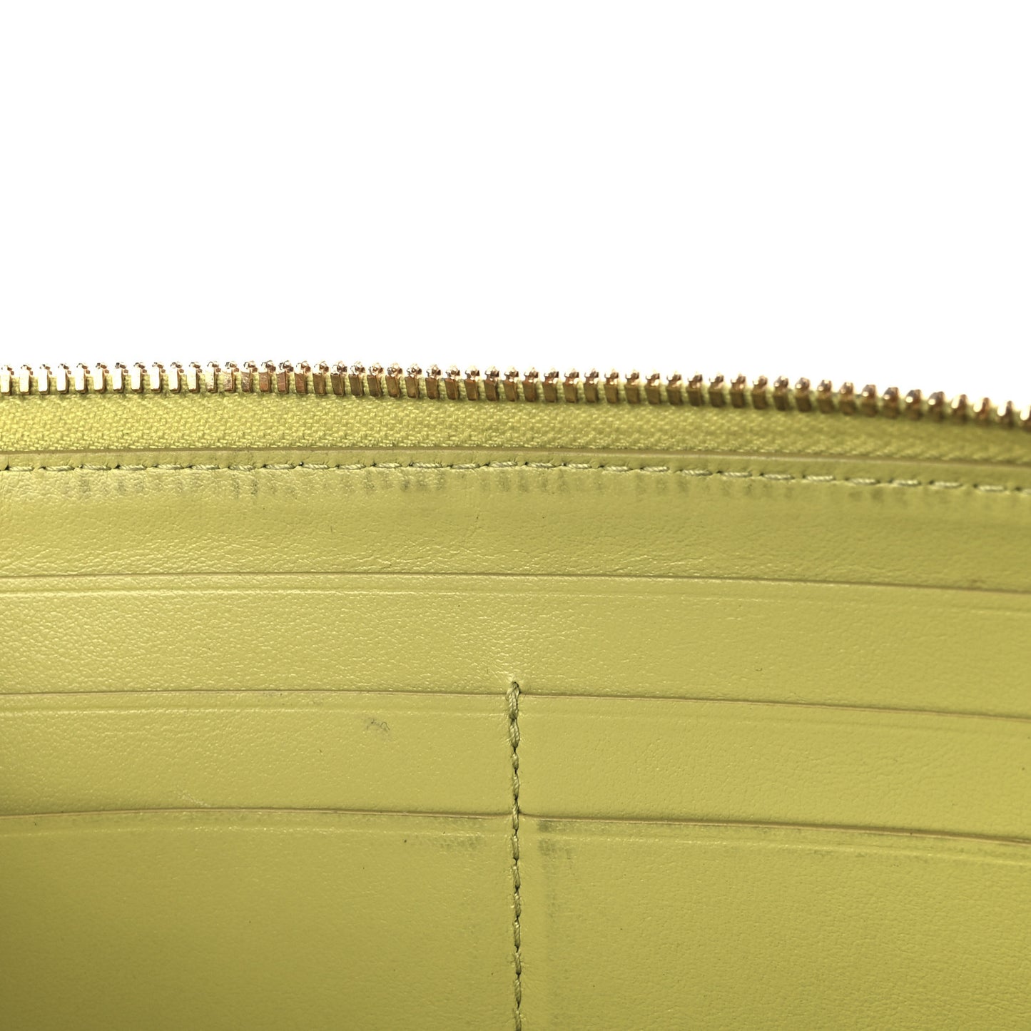 Nappa Intrecciato Zip Around Wallet Kiwi