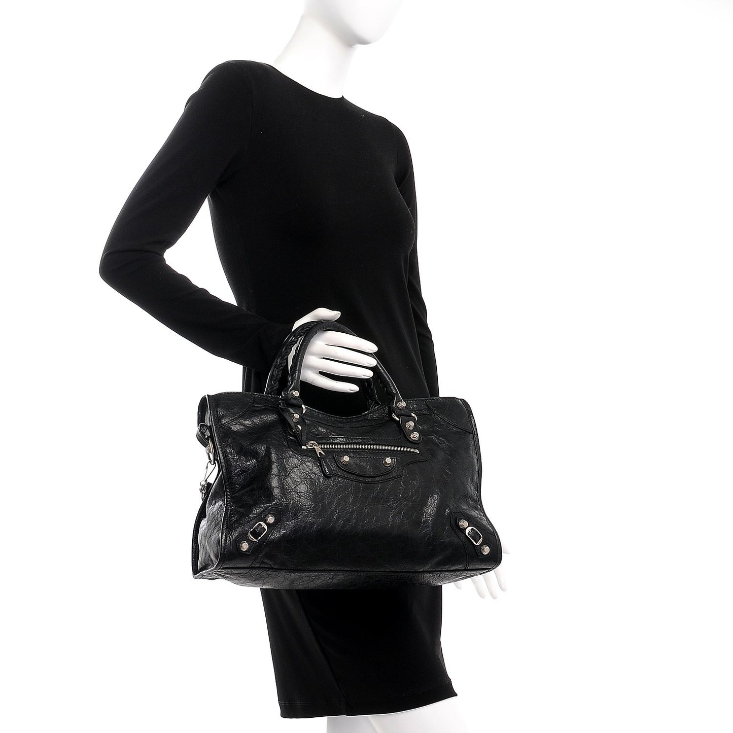 Agneau Giant 12 Silver Hardware City Black