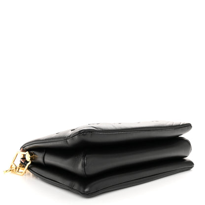 Louis Vuitton Lambskin Embossed Monogram Coussin PM Black 4 of 11